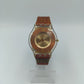 Swatch Armbanduhr Vintage Damen Uhr Transparent Stoffarmband Muste