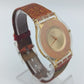 Swatch Armbanduhr Vintage Damen Uhr Transparent Stoffarmband Muste