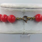 Statement Kette Rot große Perlen Vintage Halskette auffällig Modeschmuck