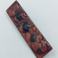 Vintage Brosche Emaille braun schwarz geometrisch rechteckig Schmuck