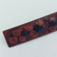 Vintage Brosche Emaille braun schwarz geometrisch rechteckig Schmuck