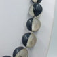 Vintage Kette schwarz grau große Perlen Statement Halskette Retro