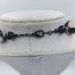 Vintage Kette schwarz grau große Perlen Statement Halskette Retro