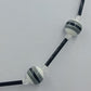 Vintage Kette schwarz weiß geometrisch 925 Silber Verschluss Retro Halskette