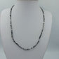 Feine Kette mit grauen facettierten Steinen 925 Silber Verschluss 50 cm elegant