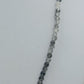 Feine Kette mit grauen facettierten Steinen 925 Silber Verschluss 50 cm elegant