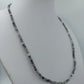 Feine Kette mit grauen facettierten Steinen 925 Silber Verschluss 50 cm elegant