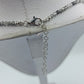 Feine Kette mit grauen facettierten Steinen 925 Silber Verschluss 50 cm elegant