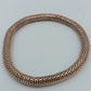 Elastisches Armband roségoldfarben geflochten  flexibel  modern