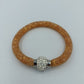 Glitzer Mesh Armband orange mit Strass funkelnd  elegant