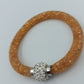 Glitzer Mesh Armband orange mit Strass funkelnd  elegant
