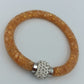 Glitzer Mesh Armband orange mit Strass funkelnd  elegant