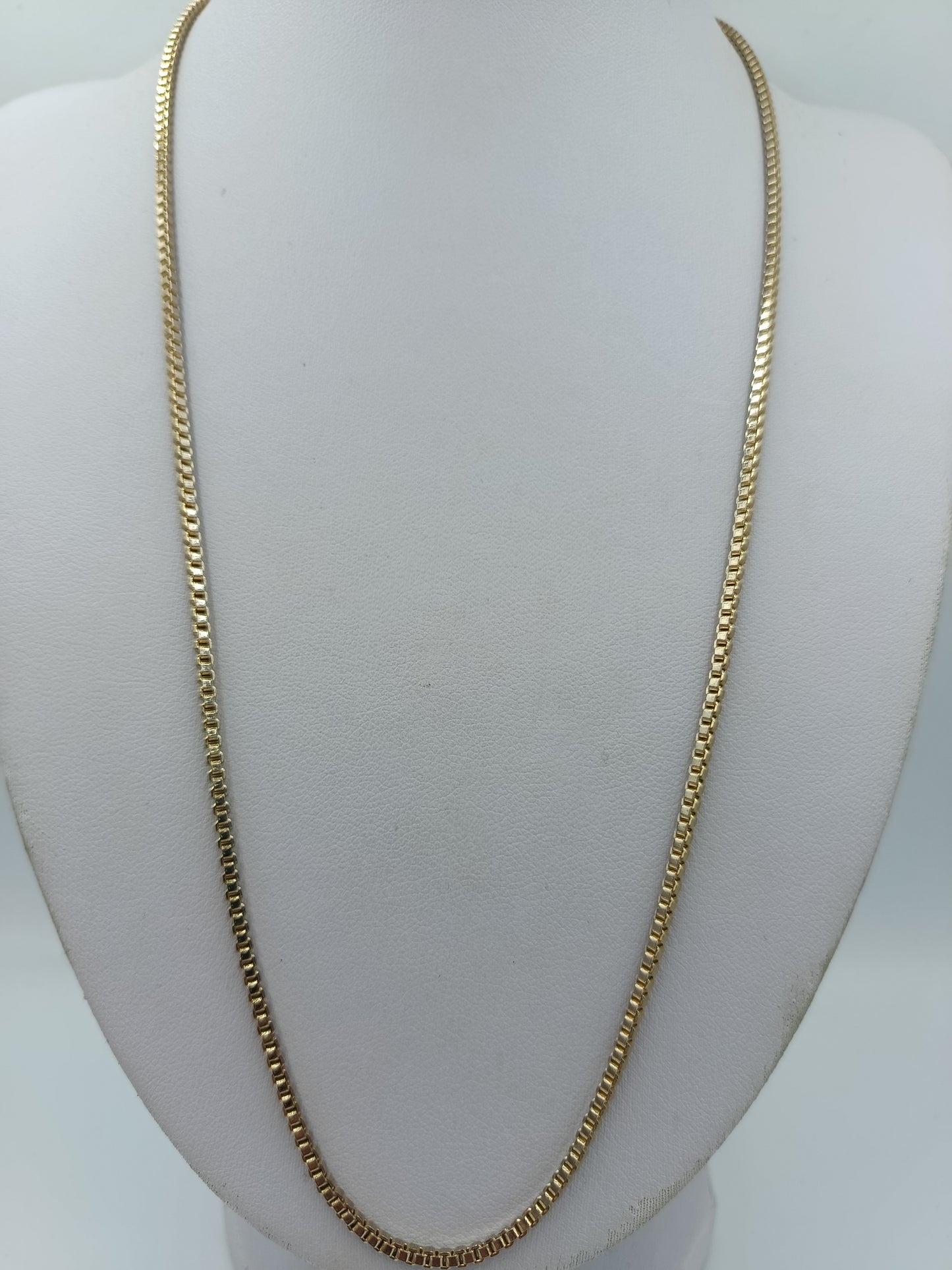 Goldfarbene Kette 55 cm  klassische Boxketten Venezianerkette