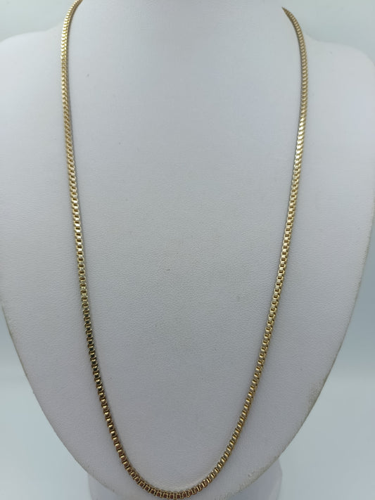 Goldfarbene Kette 55 cm  klassische Boxketten Venezianerkette