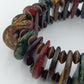 Vintage Armband elastisch buntes Resin/Harz Holz Look Boho Statement