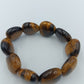Armband Tigerauge Perlen elastisch Braun Naturstein  Vintage Schmuck