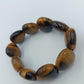 Armband Tigerauge Perlen elastisch Braun Naturstein  Vintage Schmuck