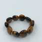 Armband Tigerauge Perlen elastisch Braun Naturstein  Vintage Schmuck