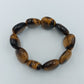 Armband Tigerauge Perlen elastisch Braun Naturstein  Vintage Schmuck