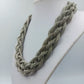 Statement Kette Silberfarben geflochten 53 cm Vintage Collier