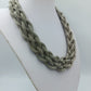 Statement Kette Silberfarben geflochten 53 cm Vintage Collier