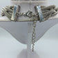 Statement Kette Silberfarben geflochten 53 cm Vintage Collier