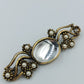 Vintage Brosche Goldfarben mit Glasstein Perlen Antik Stil