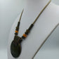 Statement Kette mit großem Anhänger Grün Ethno  Boho Stil