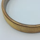 Goldfarbenes Stretch Armband Vintage Armreif flexibel gerippt