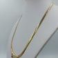 Goldfarbene Halskette mit Strass grünem Stein Vintage Statement Collier