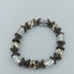 Elastisches Perlenarmband Silberoptik Vintage Boho Style