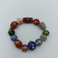 Buntes Glasperlen Armband handgefertigter Look elastisch Murano Style