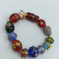Buntes Glasperlen Armband handgefertigter Look elastisch Murano Style