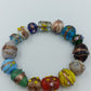 Buntes Glasperlen Armband elastisch Murano Style große Design Perlen