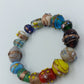 Buntes Glasperlen Armband elastisch Murano Style große Design Perlen