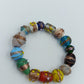 Buntes Glasperlen Armband elastisch Murano Style große Design Perlen