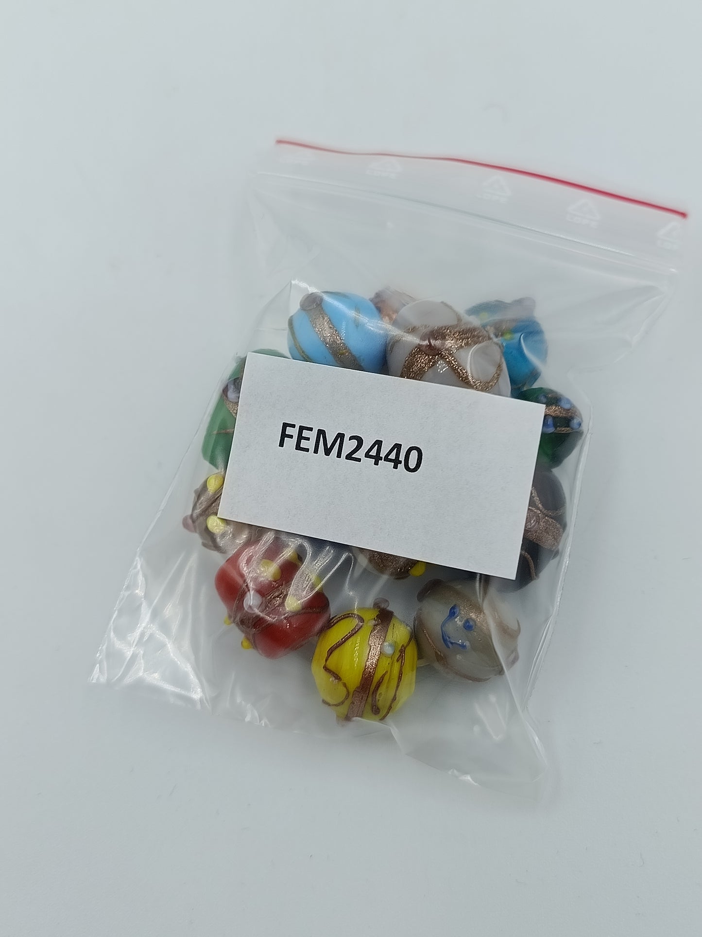 Buntes Glasperlen Armband elastisch Murano Style große Design Perlen