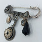 Vintage Brosche Sicherheitsnadel Stil Boho Charms Anhänger Statement