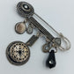 Vintage Brosche Sicherheitsnadel Stil Boho Charms Anhänger Statement