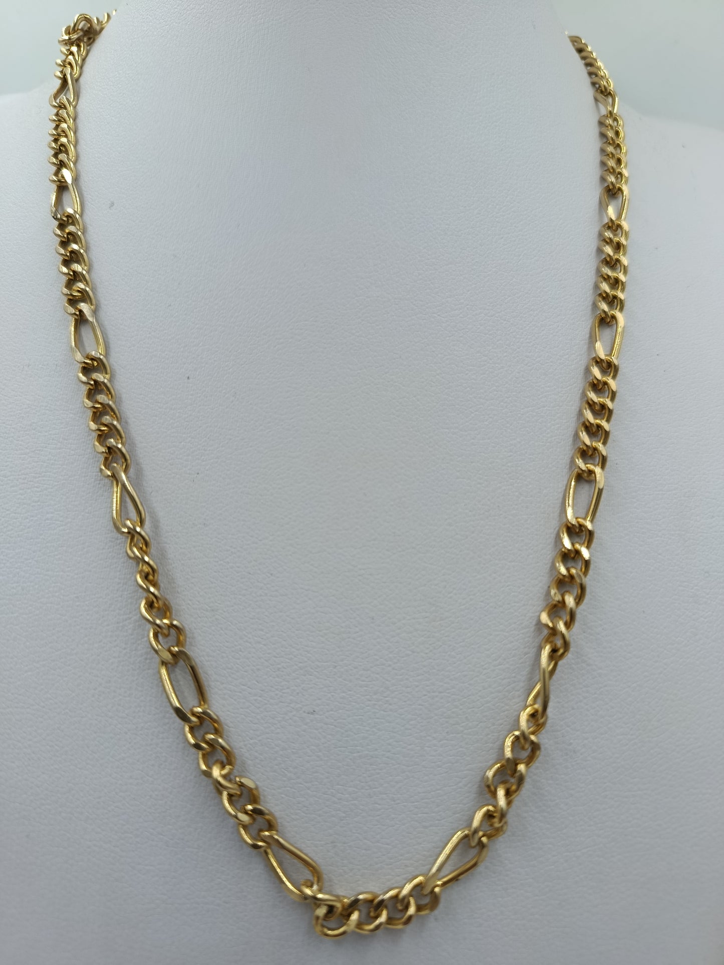Goldfarbene Gliederkette mit Knebelverschluss klassische Statement Kette