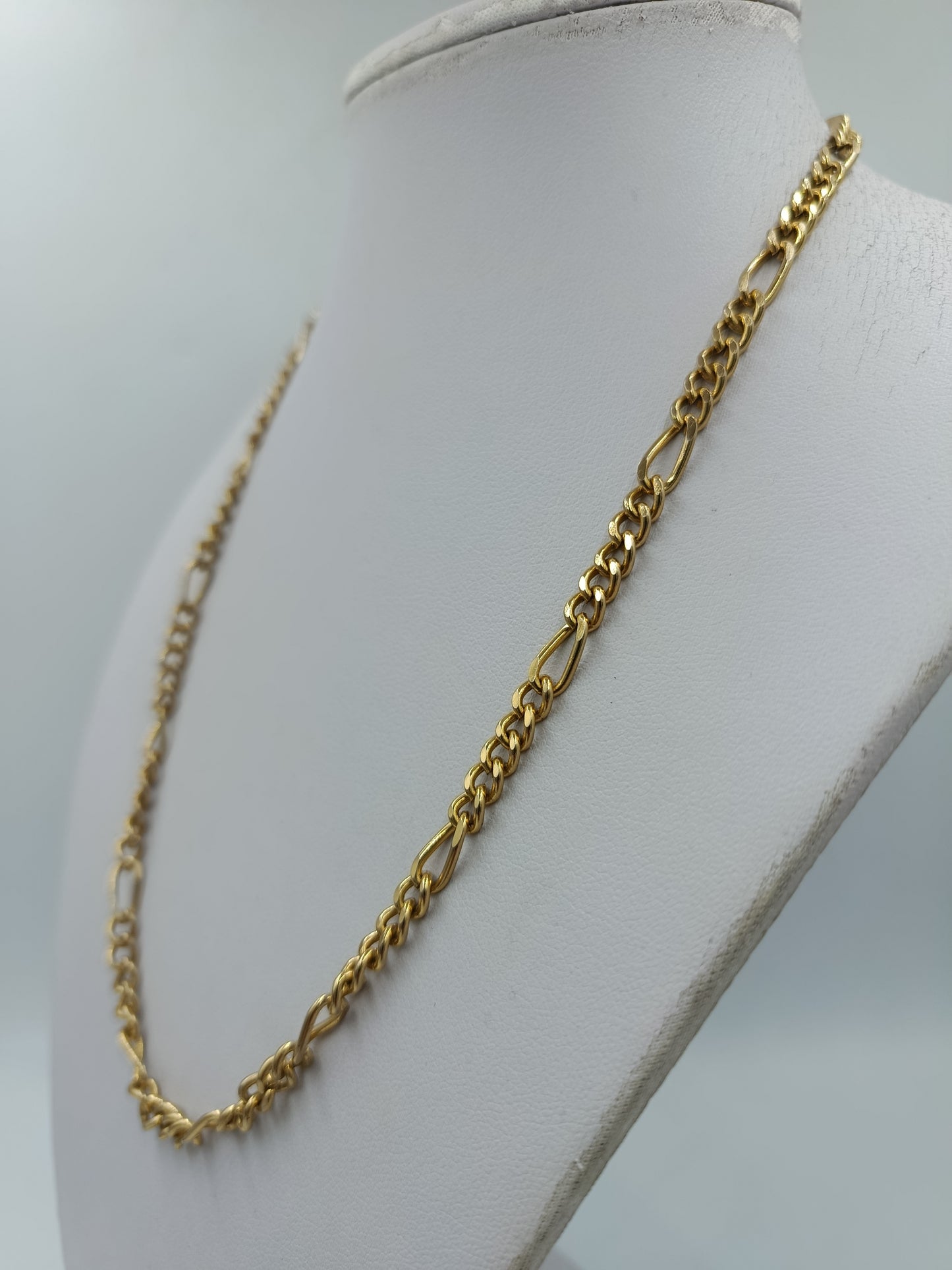 Goldfarbene Gliederkette mit Knebelverschluss klassische Statement Kette