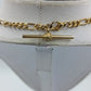 Goldfarbene Gliederkette mit Knebelverschluss klassische Statement Kette