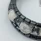 Doppel Armband mit Hämatit  weißen Naturstein Perlen  elastisch modern