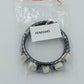 Doppel Armband mit Hämatit  weißen Naturstein Perlen  elastisch modern