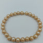 Perlenarmband in Champagne Creme  elastisch elegant