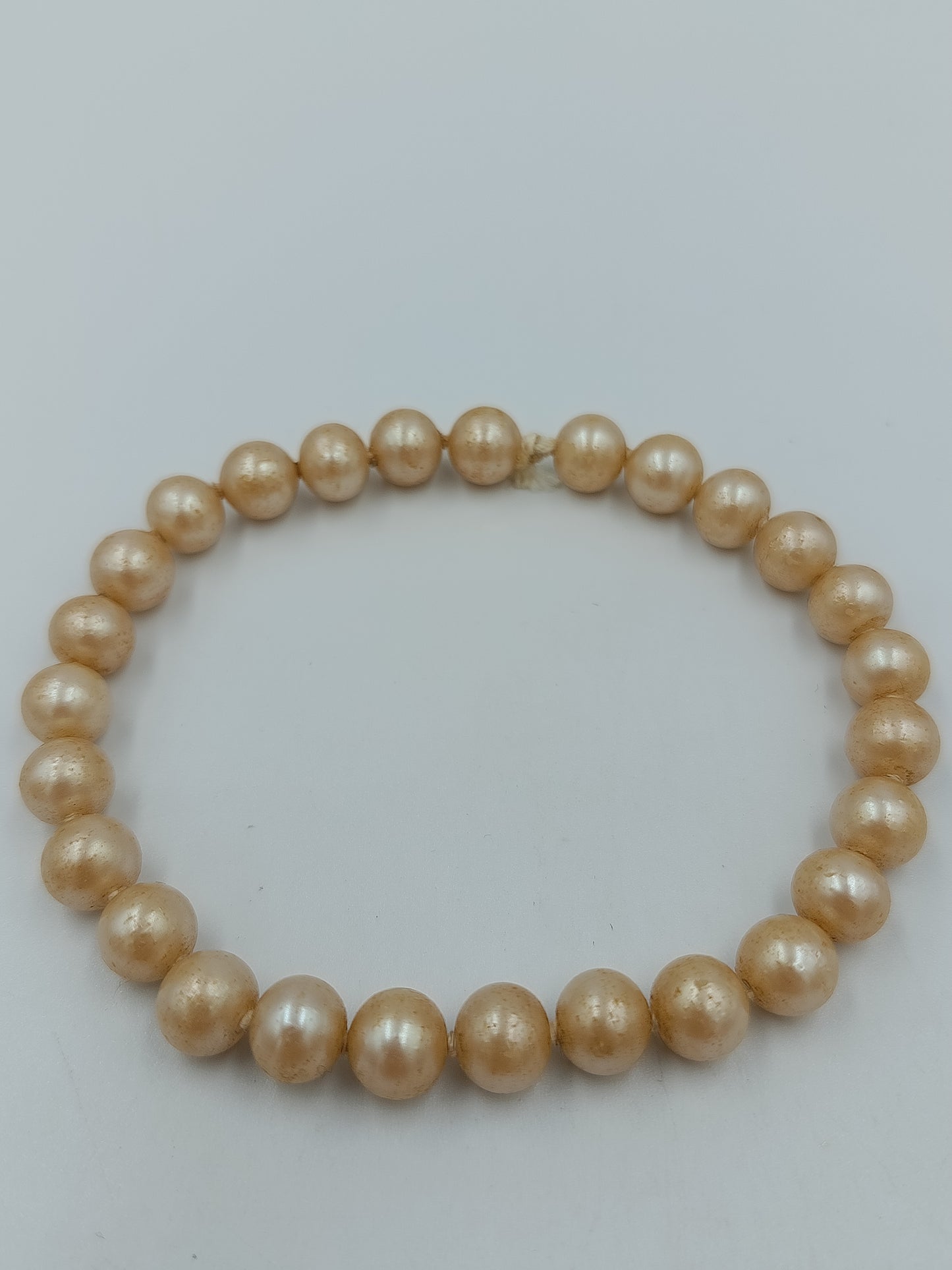 Perlenarmband in Champagne Creme  elastisch elegant