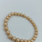 Perlenarmband in Champagne Creme  elastisch elegant