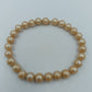 Perlenarmband in Champagne Creme  elastisch elegant