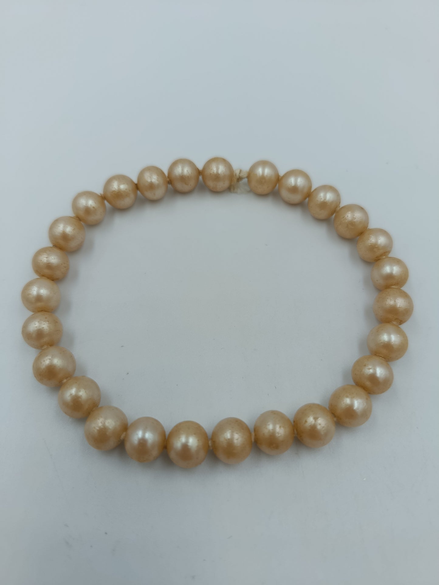 Perlenarmband in Champagne Creme  elastisch elegant