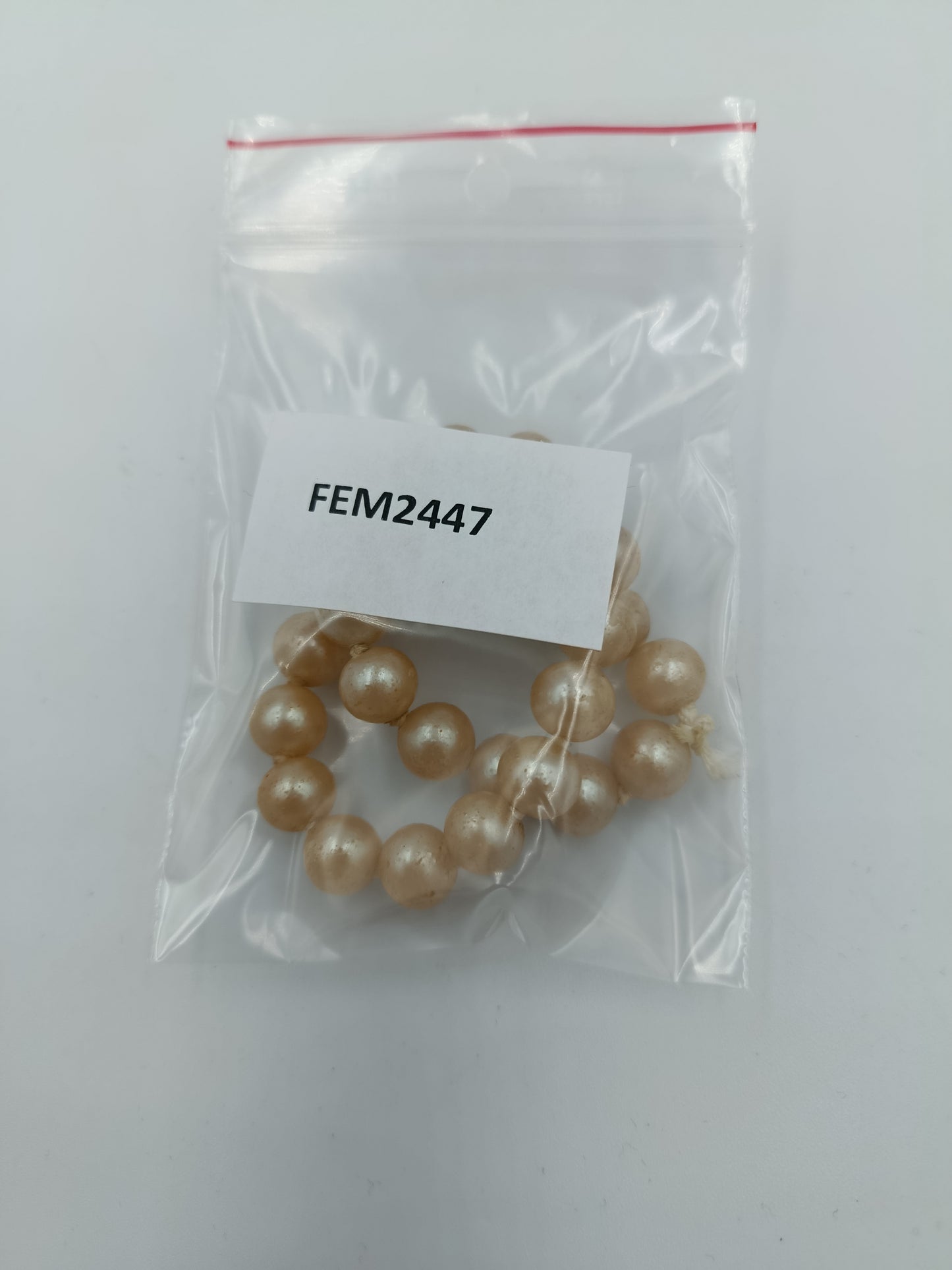 Perlenarmband in Champagne Creme  elastisch elegant